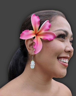 Extra Large Plumeria Pick - Pink Sunset                                    